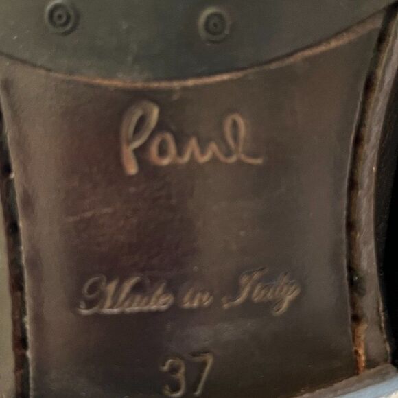 Paul Smith Black Leather Pull On Moto Biker Boots  Women's Size 37 US 6.5 - Picture 2 of 5